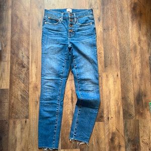 J. Crew Toothpick Button Up Jeans